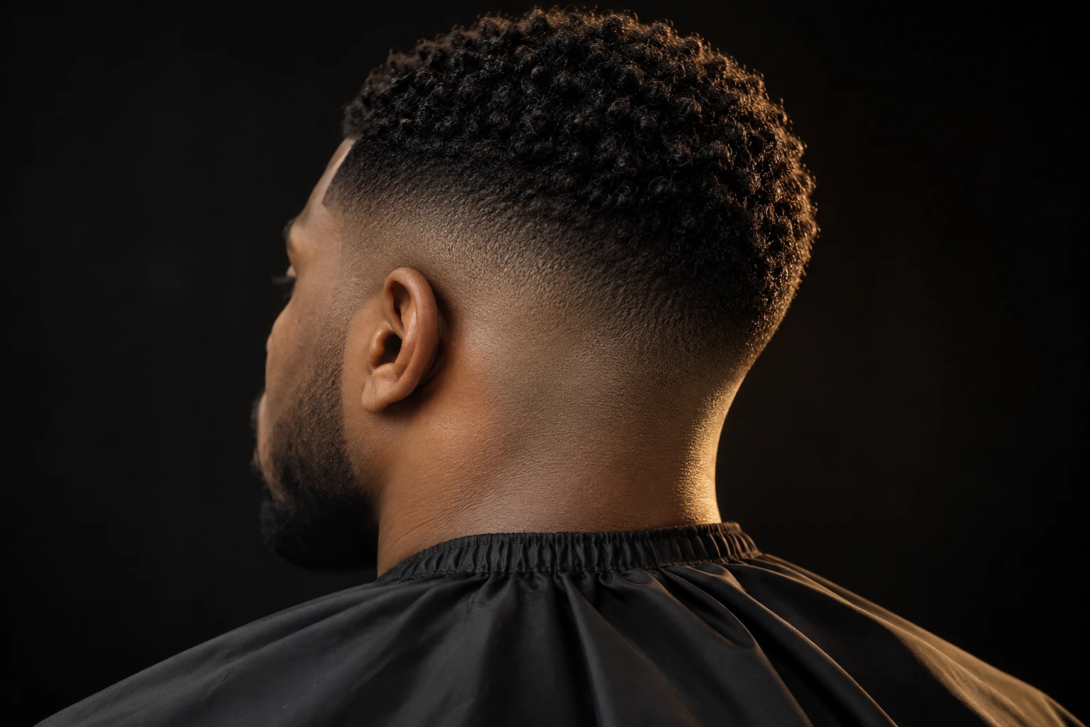 Rear view of a tapered fade, editorial inspiration